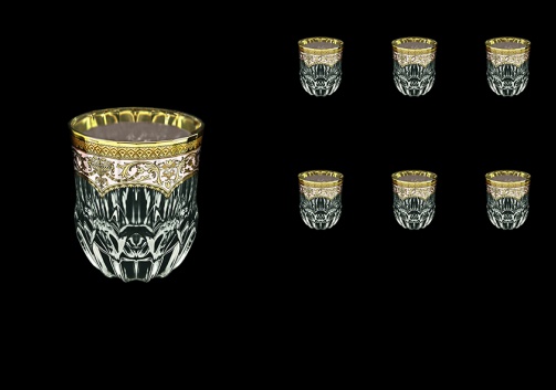 Adagio B2 AEGI Whisky Glasses 350ml 6pcs in Flora´s Empire Golden Ivory Decor (25-595)