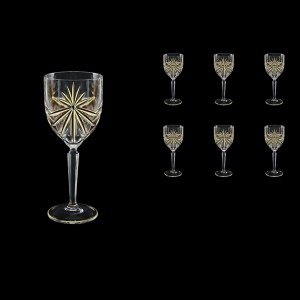 Oasis C3 OOG KCR Wine Glasses 231ml 6pcs in Full Star Gold+KCR (1309/KCR)