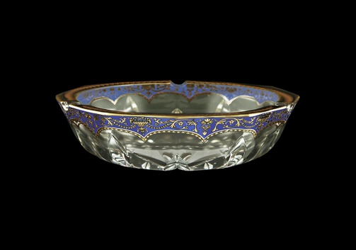 Opera PO OEGC Ashtray d17,5cm 1pc in Flora´s Empire Golden Blue Decor (23-539)