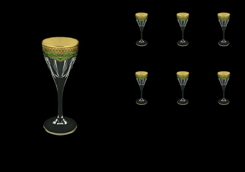 Fusion C5 FEGG Liqueur Glasses 70ml 6pcs in Flora´s Empire Golden Green Decor (24-541)