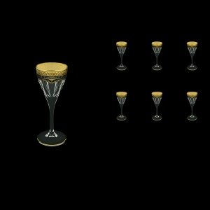Fusion C5 FEGB Liqueur Glasses 70ml 6pcs in Flora´s Empire Golden Black Decor (26-541)
