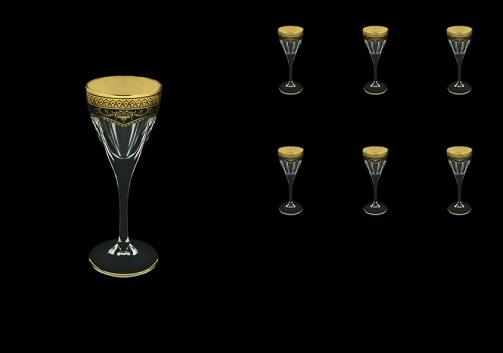 Fusion C5 FEGB Liqueur Glasses 70ml 6pcs in Flora´s Empire Golden Black Decor (26-541)