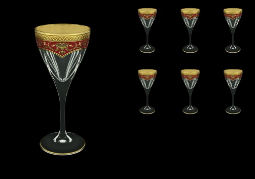 Fusion C3 FEGR Wine Glasses 210ml 6pcs in Flora´s Empire Golden Red Decor (22-542)