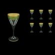 Fusion C3 FEGG Wine Glasses 210ml 6pcs in Flora´s Empire Golden Green Decor (24-542)