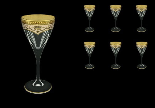 Fusion C3 FEGI Wine Glasses 210ml 6pcs in Flora´s Empire Golden Ivory Decor (25-542)