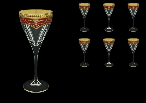 Fusion C2 FEGR Wine Glasses 250ml 6pcs in Flora´s Empire Golden Red Decor (22-543)
