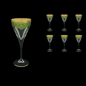 Fusion C2 FEGG Wine Glasses 250ml 6pcs in Flora´s Empire Golden Green Decor (24-543)