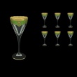 Fusion C2 FEGG Wine Glasses 250ml 6pcs in Flora´s Empire Golden Green Decor (24-543)