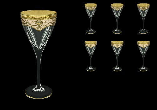 Fusion C2 FEGI Wine Glasses 250ml 6pcs in Flora´s Empire Golden Ivory Decor (25-543)