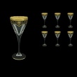 Fusion C2 FEGB Wine Glasses 250ml 6pcs in Flora´s Empire Golden Black Decor (26-543)