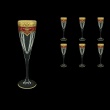 Fusion CFL FEGR Champagne Flutes 170ml 6pcs in Flora´s Empire Golden Red Decor (22-545)