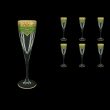 Fusion CFL FEGG Champagne Flutes 170ml 6pcs in Flora´s Empire Golden Green Decor (24-545)