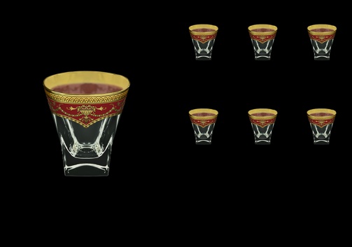 Fusion B3 FEGR Whisky Glasses 200ml 6pcs in Flora´s Empire Golden Red Decor (22-546)