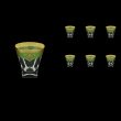 Fusion B3 FEGG Whisky Glasses 200ml 6pcs in Flora´s Empire Golden Green Decor (24-546)