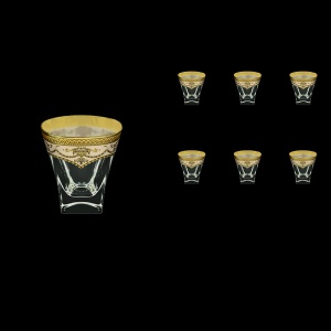 Fusion B3 FEGI Whisky Glasses 200ml 6pcs in Flora´s Empire Golden Ivory Decor (25-546)