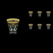 Fusion B3 FEGB Whisky Glasses 200ml 6pcs in Flora´s Empire Golden Black Decor (26-546)