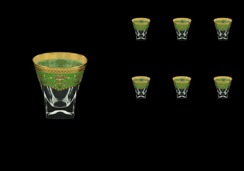 Fusion B2 FEGG Whisky Glasses 270ml 6pcs in Flora´s Empire Golden Green Decor (24-547)