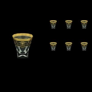 Fusion B2 FEGB Whisky Glasses 270ml 6pcs in Flora´s Empire Golden Black Decor (26-547)