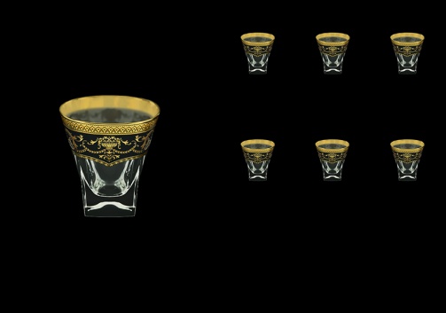 Fusion B2 FEGB Whisky Glasses 270ml 6pcs in Flora´s Empire Golden Black Decor (26-547)