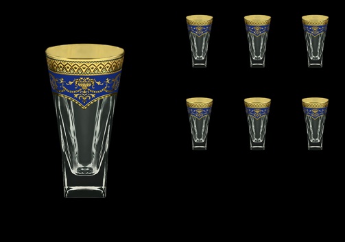 Fusion B0 FEGC Water Glasses 384ml 6pcs in Flora´s Empire Golden Blue Decor (23-548)