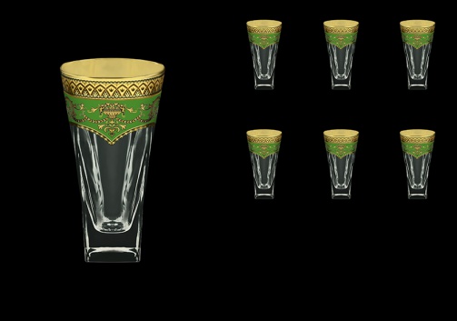 Fusion B0 FEGG Water Glasses 384ml 6pcs in Flora´s Empire Golden Green Decor (24-548)