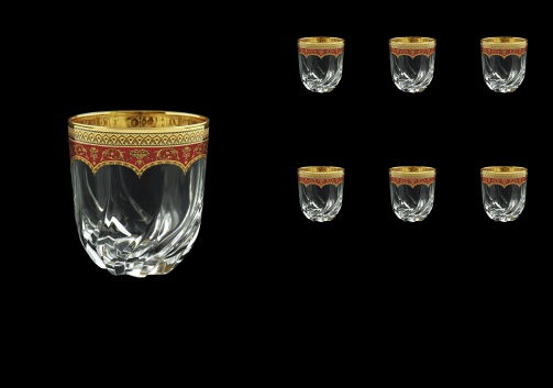 Trix B2 TEGR Whisky Glasses 400ml 6pcs in Flora´s Empire Golden Red Decor (22-566)