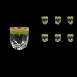 Trix B2 TEGG Whisky Glasses 400ml 6pcs in Flora´s Empire Golden Green Decor (24-566)