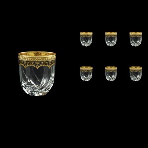 Trix B2 TEGB Whisky Glasses 400ml 6pcs in Flora´s Empire Golden Black Decor (26-566)