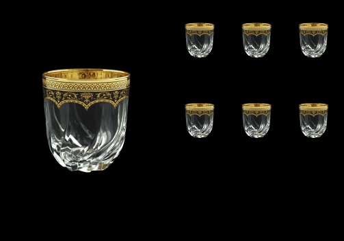 Trix B2 TEGB Whisky Glasses 400ml 6pcs in Flora´s Empire Golden Black Decor (26-566)