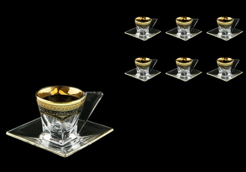 Fusion ES FEGB Cup Espresso 76ml 6pcs in Flora´s Empire Golden Black Decor (26-246/6)
