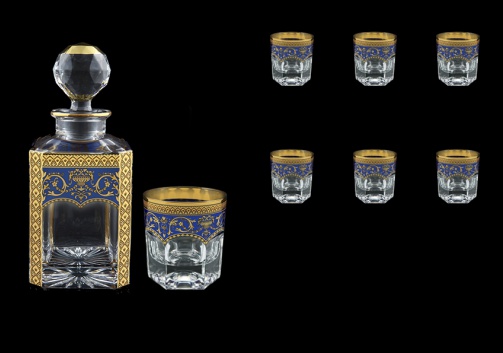 Provenza Set WD+B2 PEGC 750ml+6x280ml 1+6pcs in Flora´s Empire Gold. Blue D. (23-528/527)