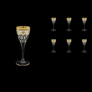 Trix C5 TEGW Liqueur Glasses 70ml 6pcs in Flora´s Empire Golden White Decor (21-561)