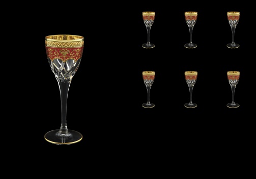 Trix C5 TEGR Liqueur Glasses 70ml 6pcs in Flora´s Empire Golden Red Decor (22-561)