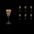 Trix C5 TEGR Liqueur Glasses 70ml 6pcs in Flora´s Empire Golden Red Decor (22-561)