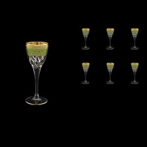 Trix C5 TEGG Liqueur Glasses 70ml 6pcs in Flora´s Empire Golden Green Decor (24-561)
