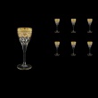 Trix C5 TEGI Liqueur Glasses 70ml 6pcs in Flora´s Empire Golden Ivory Decor (25-561)