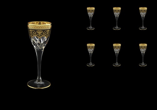 Trix C5 TEGB Liqueur Glasses 70ml 6pcs in Flora´s Empire Golden Black Decor (26-561)