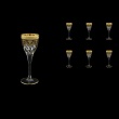 Trix C5 TEGB Liqueur Glasses 70ml 6pcs in Flora´s Empire Golden Black Decor (26-561)