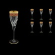 Trix CFL TEGR Champagne Flutes 120ml 6pcs in Flora´s Empire Golden Red Decor (22-564)