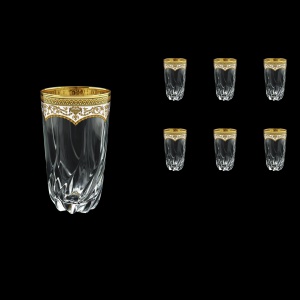 Trix B0 TEGW Water Glasses 470ml 6pcs in Flora´s Empire Golden White Decor (21-567)