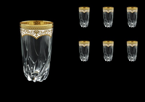 Trix B0 TEGW Water Glasses 470ml 6pcs in Flora´s Empire Golden White Decor (21-567)