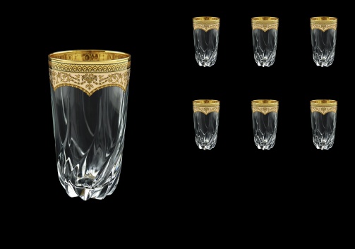 Trix B0 TEGI Water Glasses 470ml 6pcs in Flora´s Empire Golden Ivory Decor (25-567)