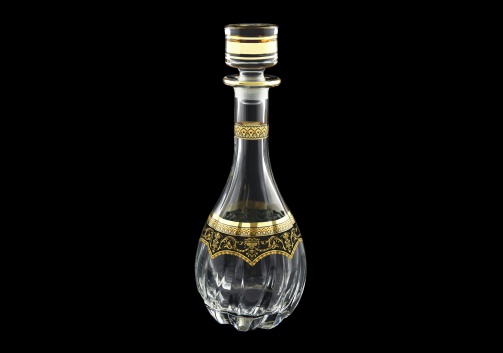 Trix RD TEGB Round Decanter 900ml 1pc in Flora´s Empire Golden Black Decor (26-570)