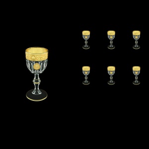 Provenza C5 POGC Liqueur Glasses 50ml 6pcs in Romance&Leo Golden Classic D. (43-143)