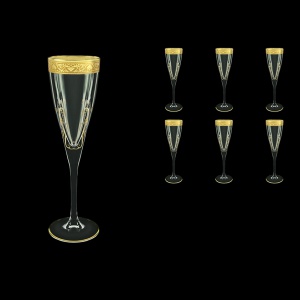 Fusion CFL FNGC H Champagne Flutes 170ml 6pcs in Romance Golden Classic Decor+H (33-434/H)
