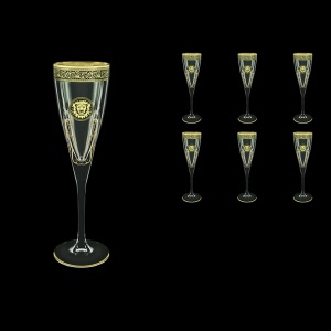 Fusion CFL FOGB H Champagne Flutes 170ml 6pcs in Lilit&Leo Golden Black Decor+H (41-434/H)