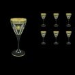 Fusion C3 FOGB H Wine Glasses 210ml 6pcs in Lilit&Leo Golden Black Decor+H (41-431/H)