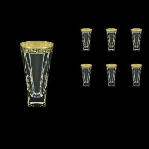 Fusion B0 FMGB H Water Glasses 384ml 6pcs in Lilit Golden Black Decor+H (31-398/H)