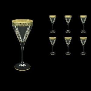 Fusion C2 FMGB H Wine Glasses 250ml 6pcs in Lilit Golden Black Decor+H (31-432/H)