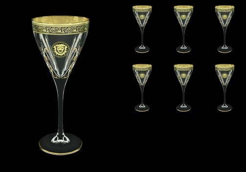Fusion C2 FOGB H Wine Glasses 250ml 6pcs in Lilit&Leo Golden Black Decor+H (41-432/H)